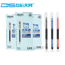 Point stone DS-934 walking bead Jun straight liquid type ball pen 0 45mm full needle tube Black Pen carbon pen for students