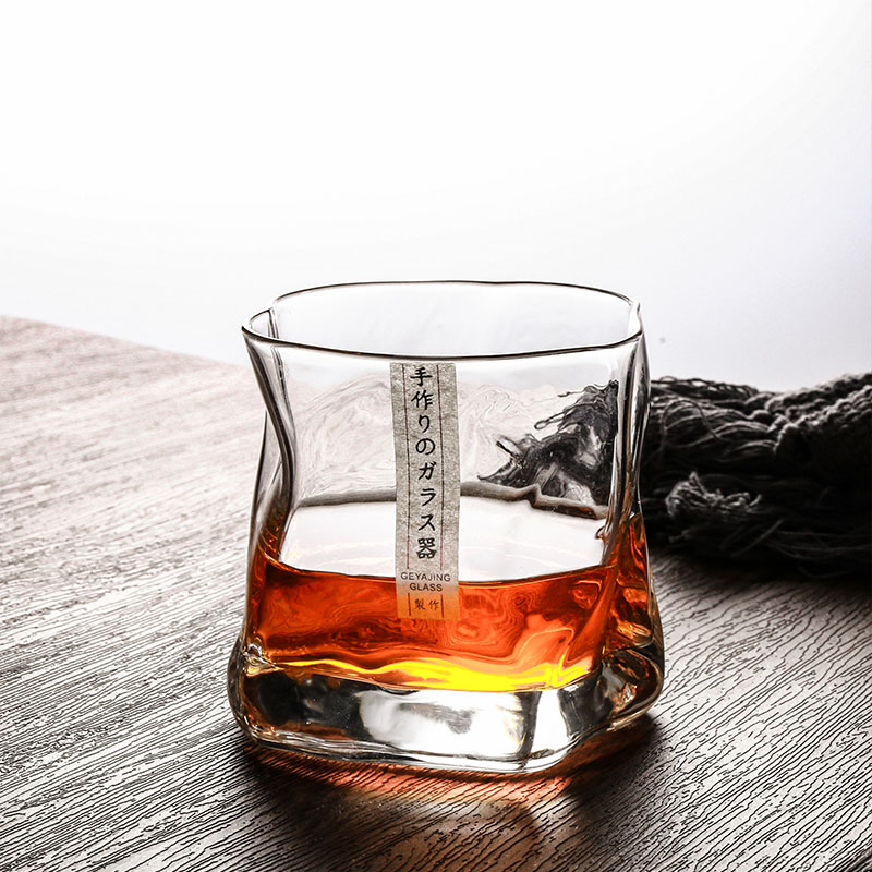 Japanese-style high-value glass glacier cup ins style household net red creative tea cup foreign wine cup whisky cup