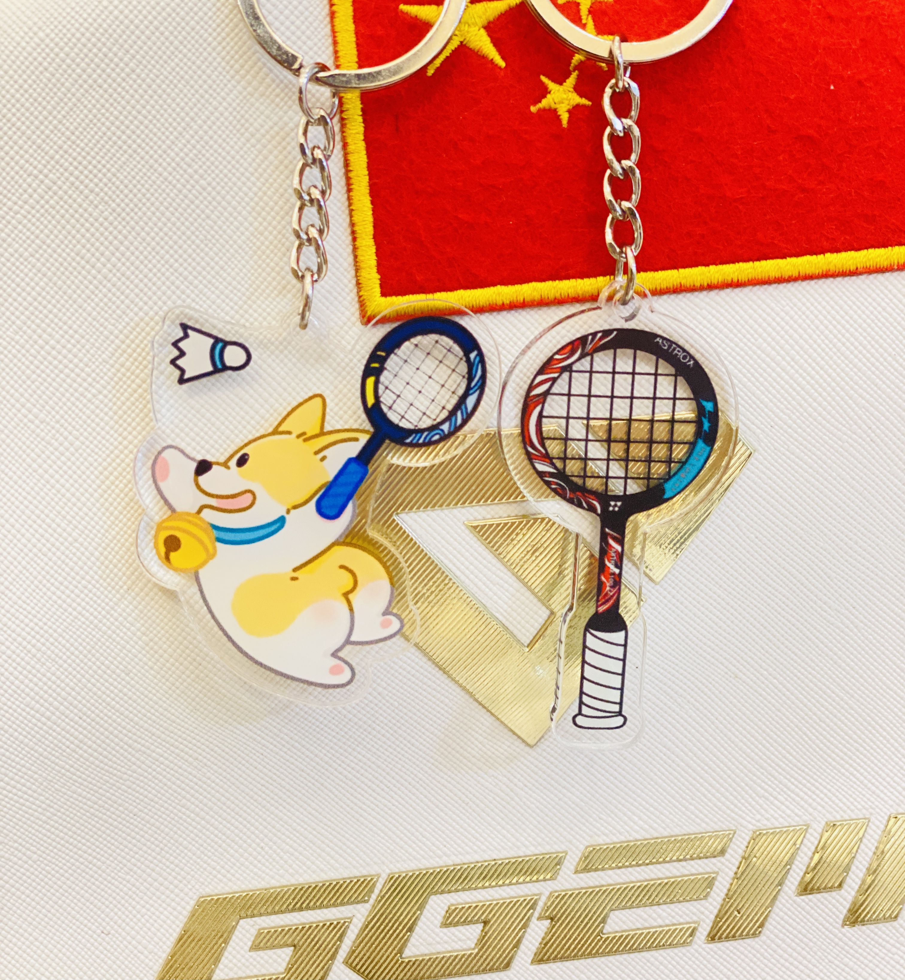 Sky Axe Series Badminton Racket Pendant Sky Axe 100zz Badminton Pendant Key Chain Memorial Gift Giving Friend-Taobao