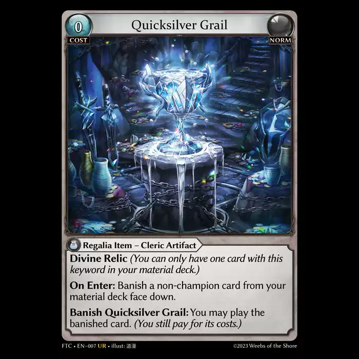 その他 Quicksilver grail grand archive 烟花卡牌] Grand Archive FTC Quicksilver Grail UR