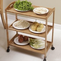 Kitchen shelf wood art separation corner long strip bamboo weaving activity finishing fruit and vegetable wooden home living room saving