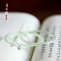 Jade bracelet female young small thin strip girl small beauty strip Jade agate jingle bracelet ancient style literary bracelet