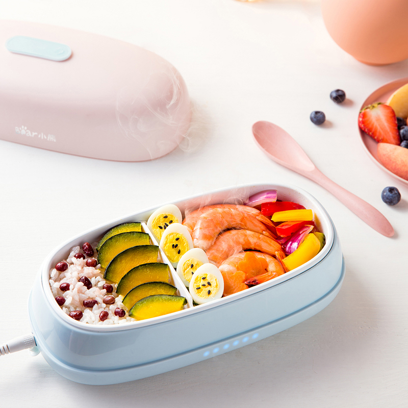Small Bear heating electric lunch box Mini small portable plug-in electric working group thermostatic electrically charged pot lunchbox lunch for office workers