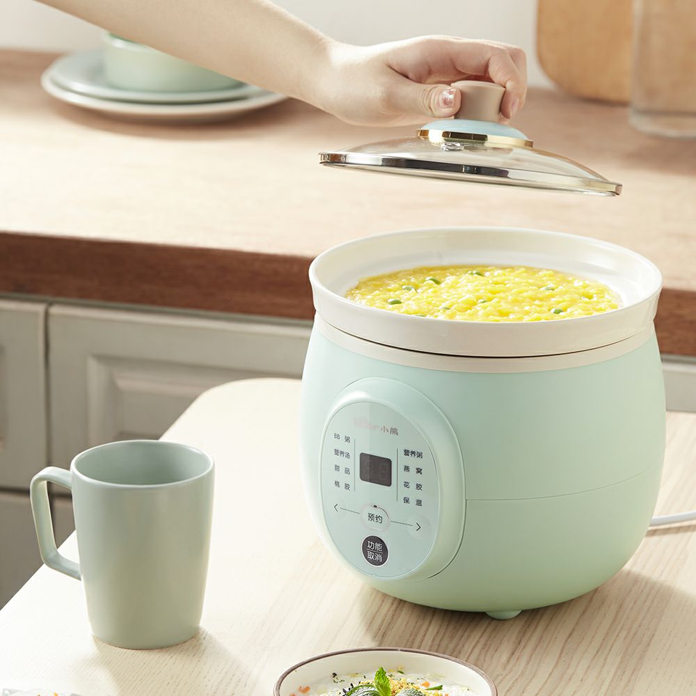 Bear electric stew pot ceramic porridge home mini automatic electric stew pot ceramic BB soup pot porridge artifact