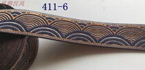 3cm wide encrypted hemming jacquard curtain lace Ancient costume Hanfu webbing cushion hemming stitching accessories wavy pattern