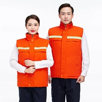 Жилет из санитарного полиэстера и хлопка (оранжевый)