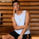 TOMATOPAPA Châu Âu và Hoa Kỳ thiết kế ban đầu vui nhộn phim hoạt hình nhỏ màu vàng vịt in bông vest nam thể thao vest thủy triều - Áo vest cotton áo vest trung niên