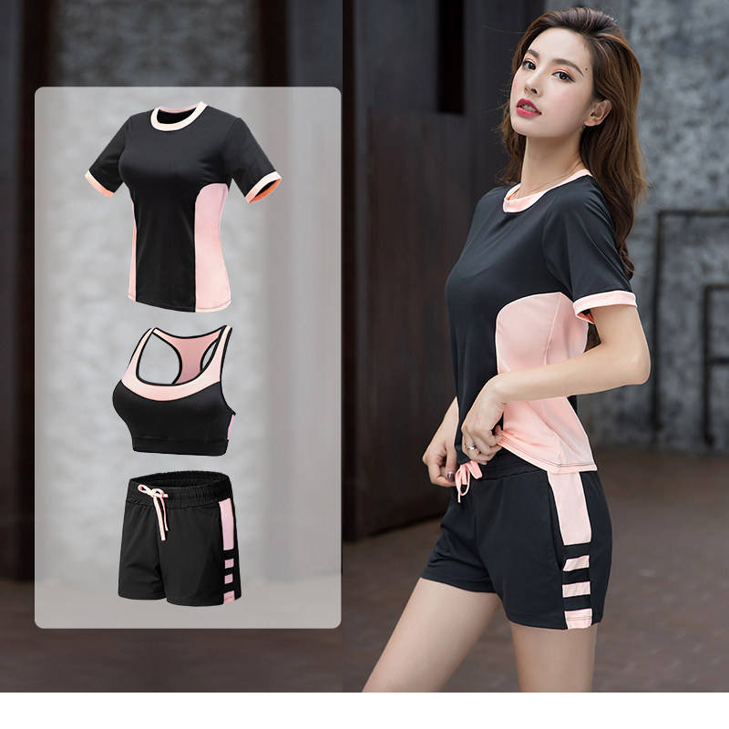 Sports Suit Women Summer Professional Morning Running Fitness Suit Speed Dry Clothes Beginners Gym Gym High-end Yoga Clothes