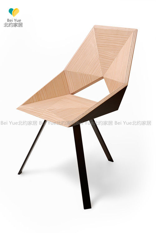 NATO modern minimalist art light luxury fiberglass single chair dining room bedroom study studio glass steel chair