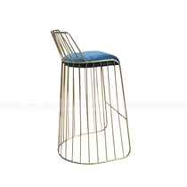 NATO Nordic Light Luxury Cafe Bar Stool Creative Fashion Stainless Steel Bridal Veil Bar Chair Home Bar Chair