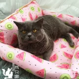 西瓜猫窝四季通用不粘毛可拆洗夏天宠物床小猫咪窝夏季凉爽猫用品