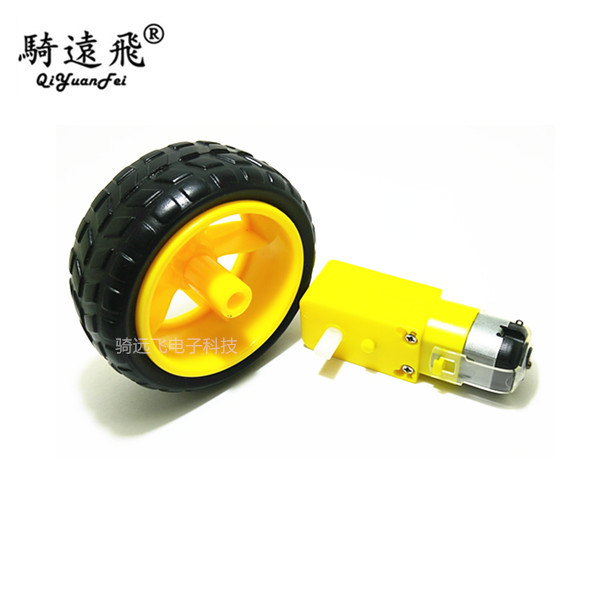 Smart Car Chassis Robot Tire DC Gear Motor Set Wheel Wheel Motor 70g
