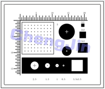 Multifunctional glass calibration block) Visual inspection calibration plate) High-precision calibration scale plate