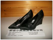 Slope heel womens shoes real cowhide horse hair toe black office professional female OL work shoes 39 yards leak 3001