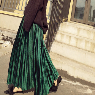 Suede long hem skirt for tall people