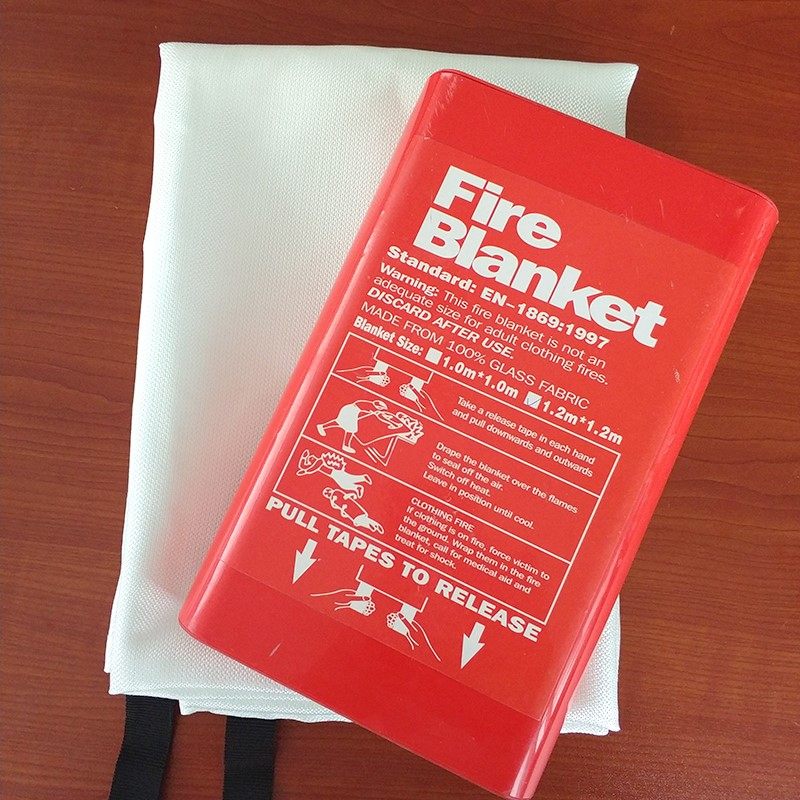 Fire blanket fire certification boxed 1 5 meters kitchen fire blanket Silicone fire blanket Hotel hotel fire hot sale