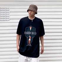 TWOSOME American casual retro street trend killer print short sleeve T-shirt men loose high street hip hop half sleeve