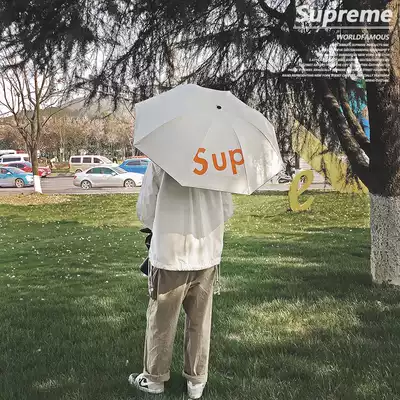 Original Hong Kong wind and rain umbrella Women's folding rain and rain dual-use men's umbrella Tide brand Korean version of sunscreen anti-UVins sunshade