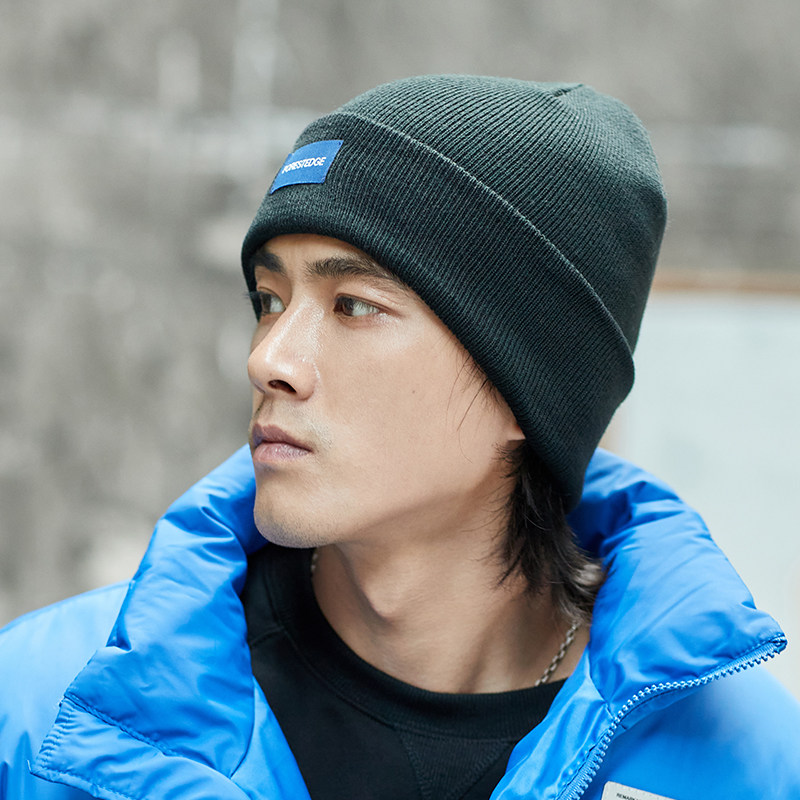 Wool cap hat men's autumn and winter tide brand wearing warm cotton hat cold hat winter big head circumference thin knitted hat