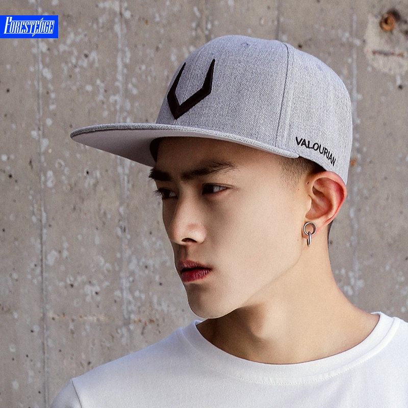 Spring Summer Grand size hats Men's hip hop Korean version letters Embroidery Baseball Cap Tide 100 hitch on the street flat along sunscreen