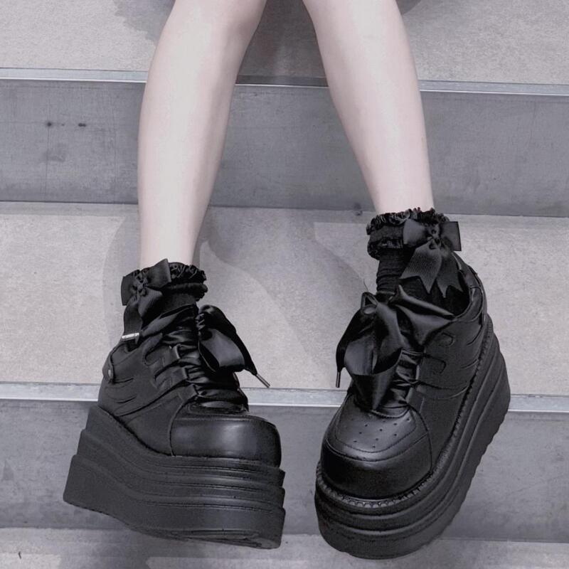 Transfer Student, Wing-Shaped High School, Original Subculture Japanese-Style Thick-Soled Sneakers, Round-Toe Classic Chunky Shoes