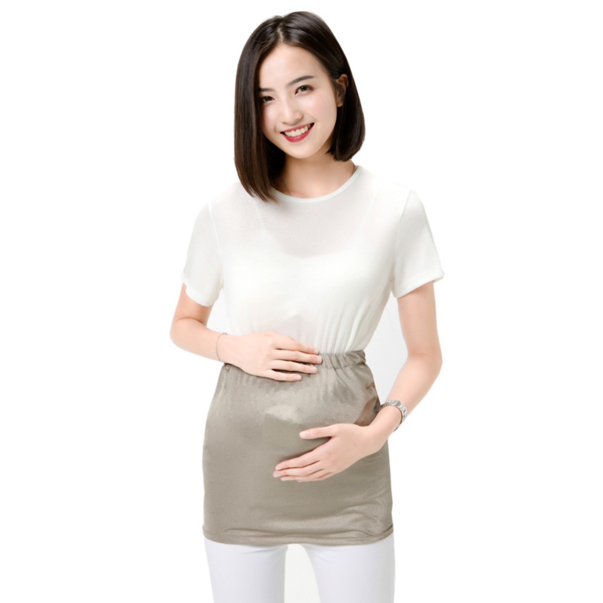Bộ đồ bảo hộ chống phóng xạ cho bà bầu tạp dề chính hãng đeo sợi bạc 360 độ hai lớp tạp dề bốn mùa đi làm. áo chống bức xạ nano bạc cho bà bầu