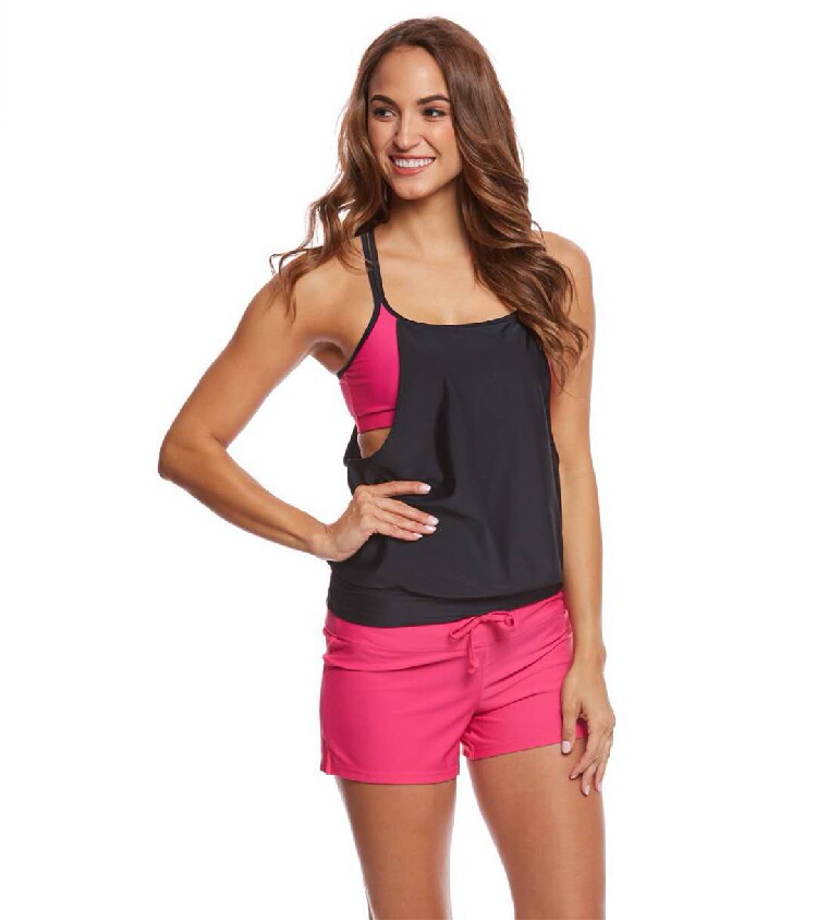 2018 New chest sling 2-style belly protection two-piece multi-color conservative two-piece swimsuit