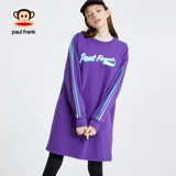 Длинная модная толстовка, трендовый лонгслив для отдыха, платье, США, средней длины, свободный крой