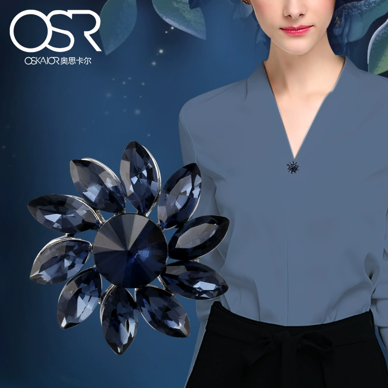 OSKAIOR thời trang đơn giản chống trần trâm nữ khí chất hoang dã corsage cố định quần áo pin với đồ trang sức - Trâm cài