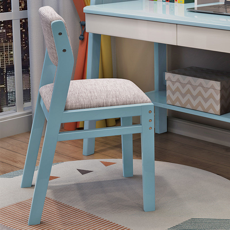 Children's lift chair armless primary school student desk chair home study backrest computer chair leisure solid wood dining chair