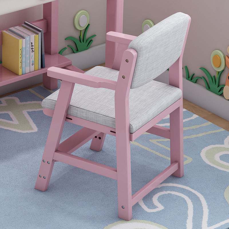 Children's lift chair elementary school student desk chair home study backrest computer chair Nordic leisure solid wood dining chair