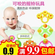 Newborn baby 0 - 3 years old cartoon hand ringing toy baby hand rings to soothe toy