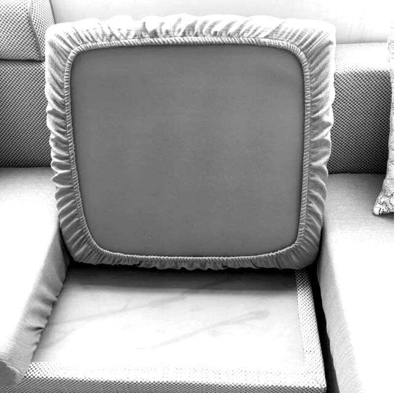 Stretch elastic band bed sand sofa hat set custom cotton linen fabric sofa cover linen all-inclusive zipper sofa cover