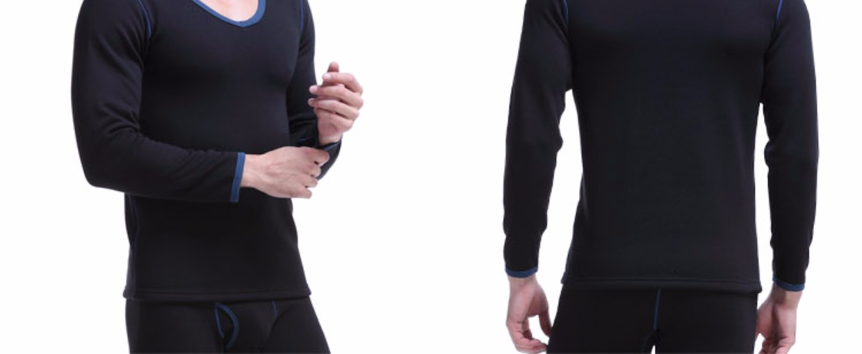 Áo len nam dày cộng với nhung cơ cổ chữ V lạnh bó sát, áo len cotton đơn mảnh trẻ trung ấm áp áo dài tay áo giữ nhiệt nam không tay