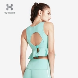 Сексуальная спортивный бюстгальтер для йоги без рукавов, топ с чашечками, майка топ для спортзала, в обтяжку