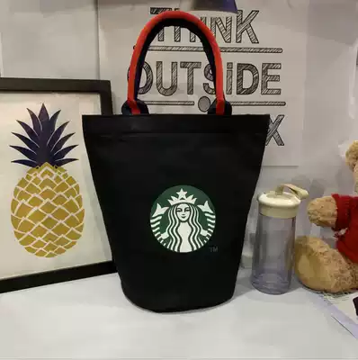 Japanese star Daddy Bento bag with water glass Hand bag large canvas bag Bento bag with water Cup