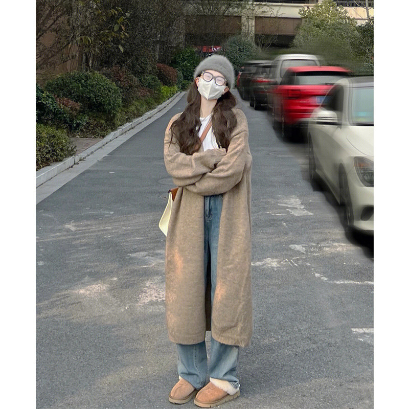 Ader autumn and winter new high-sensitivity glutinous lazy wind long sweater lax lazy sweater lax