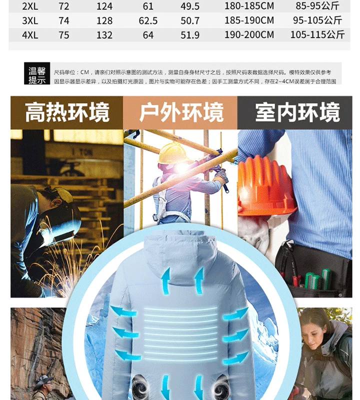 bảo hộ lao đông cho công nhân Quần áo chống nắng nam có quạt làm mát làm lạnh điều hòa không khí quần áo sạc áo khoác mỏng thoáng khí cho nữ Bộ áo liền quần câu cá ngoài trời mùa hè quần áo bao ho lao dong áo phản quang bảo hộ