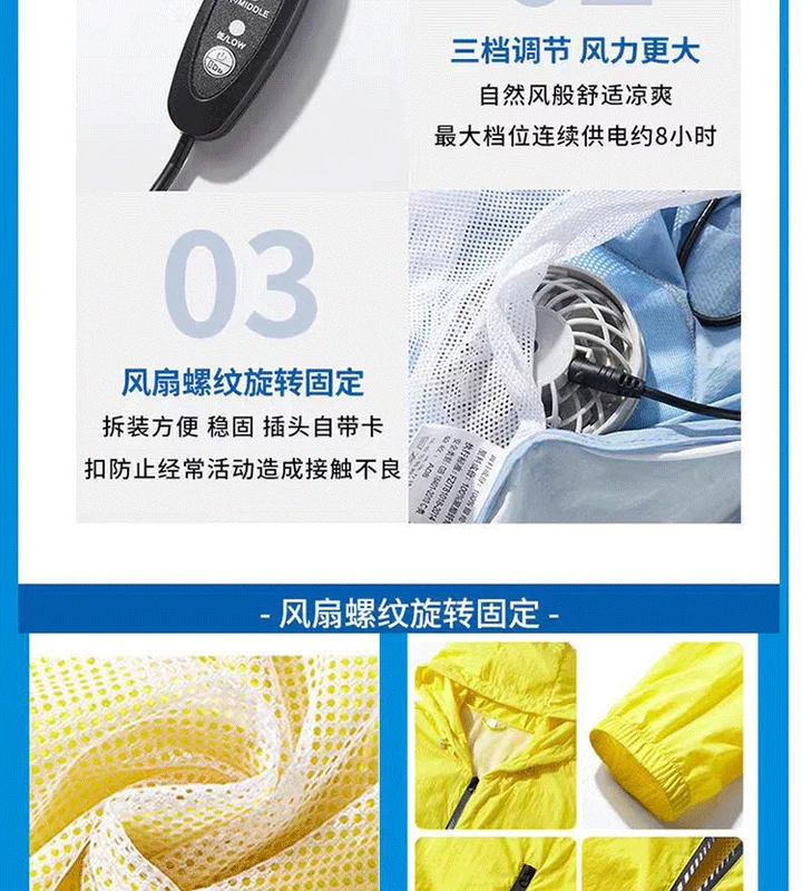 bảo hộ lao đông cho công nhân Quần áo chống nắng nam có quạt làm mát làm lạnh điều hòa không khí quần áo sạc áo khoác mỏng thoáng khí cho nữ Bộ áo liền quần câu cá ngoài trời mùa hè quần áo bao ho lao dong áo phản quang bảo hộ