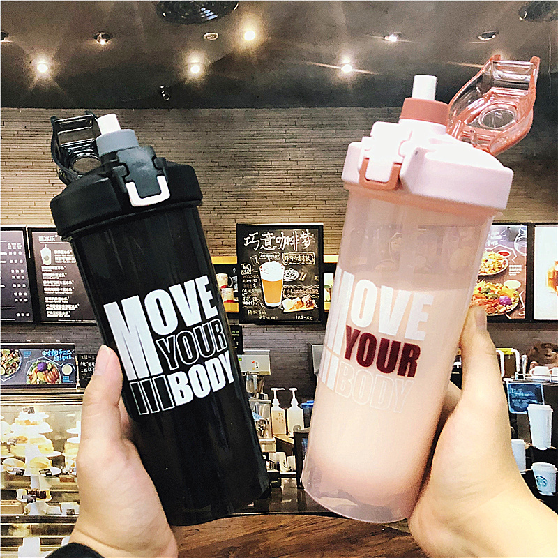 Largecapacity protein powder sports shaker cup straw cup men and women