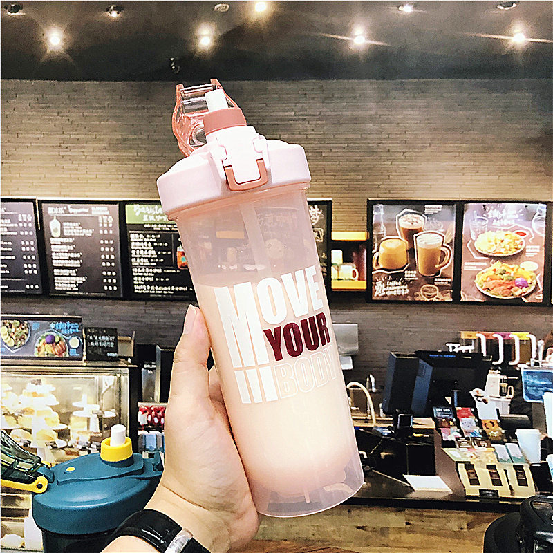 Largecapacity protein powder sports shaker cup straw cup men and women