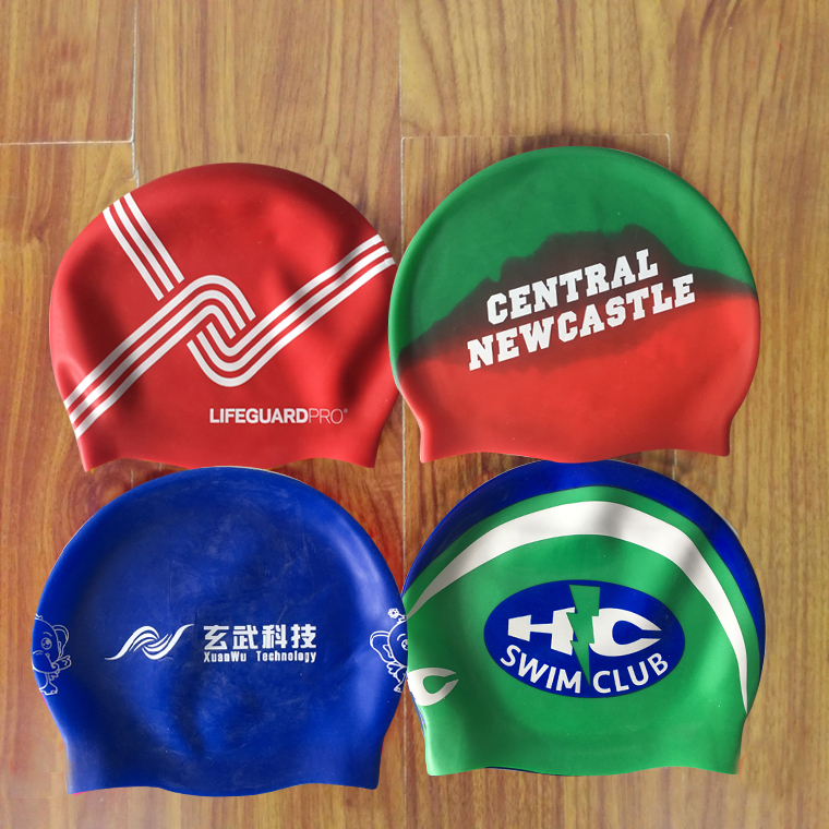 Liteamelitem elastic comfortable swimming cap waterproof custom silicone swimming cap male and female long hair protection ear