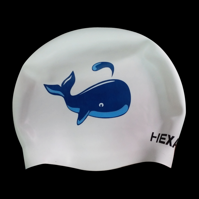 Australian HEXAQUA silicone swimming cap 2021 new large size ear protection waterproof swimming cap cute cartoon diving cap