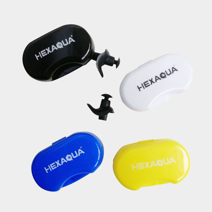 HEXAQUA Swimming Earplug Waterproof Professional Silicone Adult General Soft Silicone Box Box Earplug