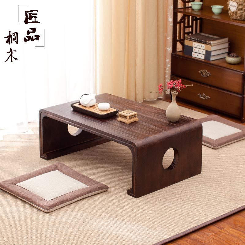 Japanese Tatami table Small coffee table Solid wood Mini Chinese School Balcony Tea table Floor table Kang table Piano table Low table