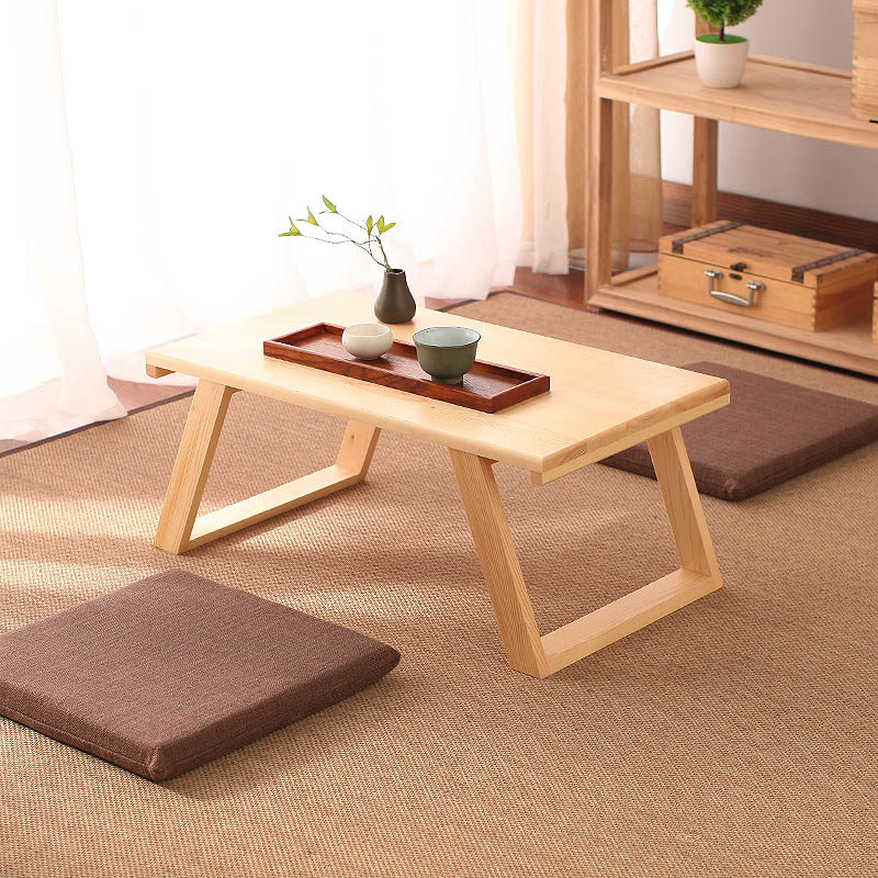Low table small coffee table Japanese solid wood balcony modern simple mini floor Kang table tea table tatami low table