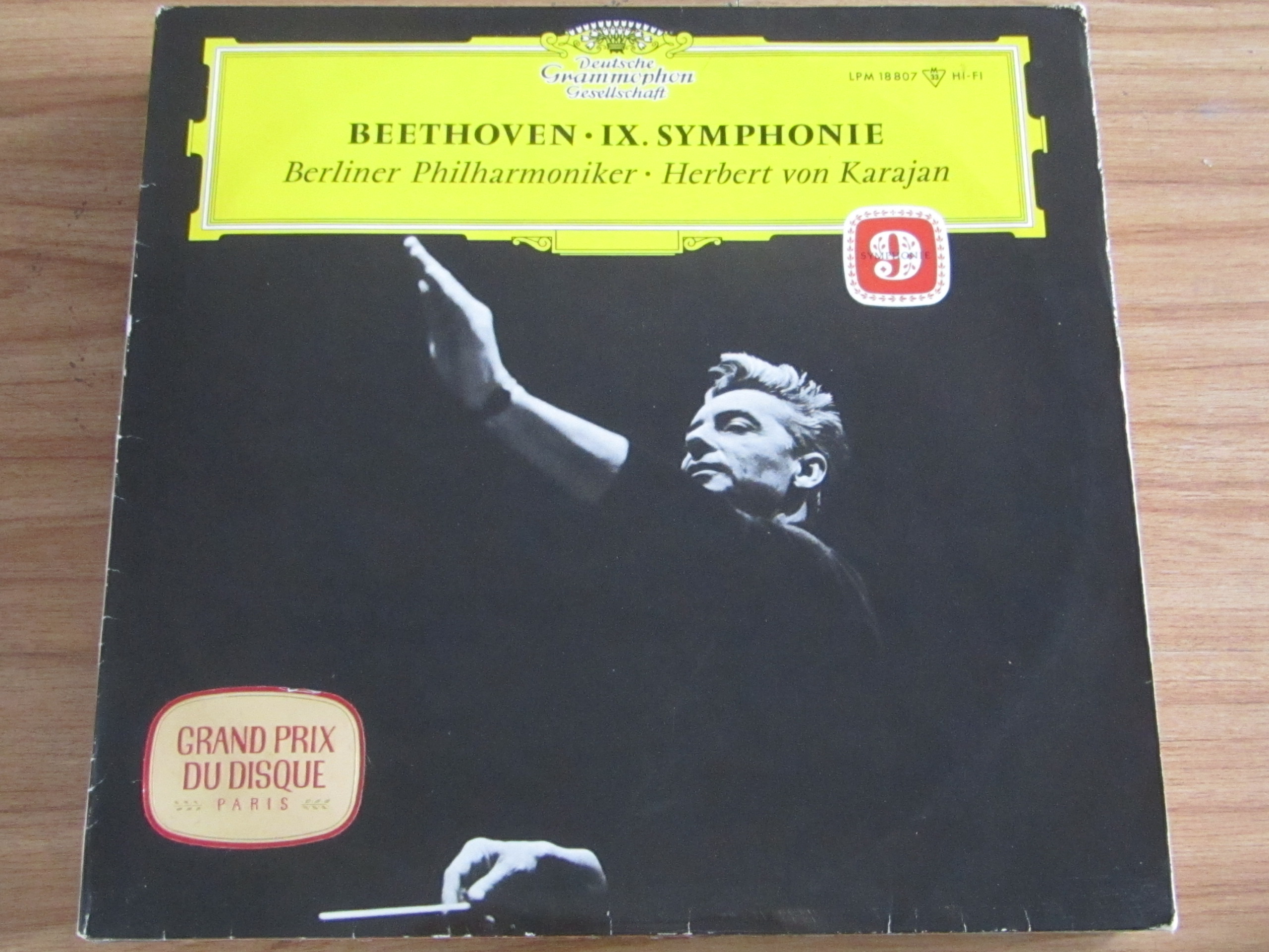 Famous plate Beethoven Ninth Symphony Karajan conductor Dahehua DE version LP vinyl B046