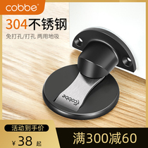 Cabbé Stainless Steel Free Punch Door Suction Toilet Ground Suction Door Top Door Resistance Invisible Strong Magnetic Suction Door