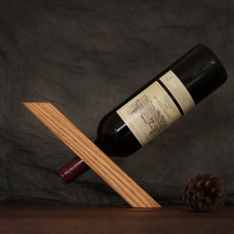 Solid Wood Pendulum red wine shelf Home European-style red wine shelf Pendulum Piece Creative Wine Shelf collection minimalist-Taobao