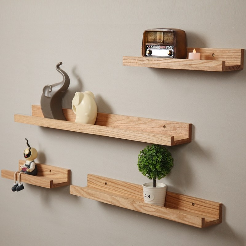 Solid wood wall with shelves wall wall wall wall log wood partition decorated living room TV wall - Taobao
